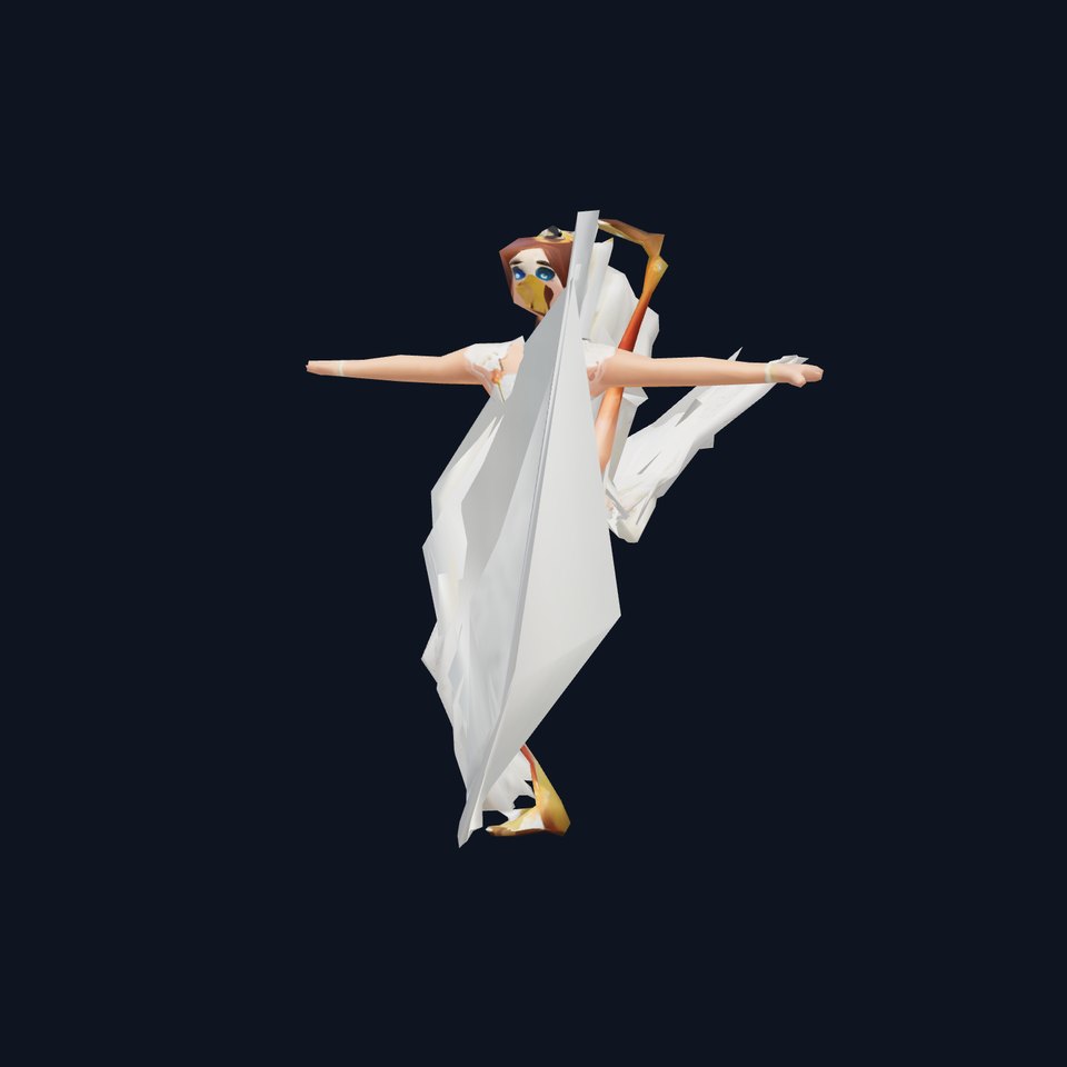 Princess Character Model Pack with Detailed Gown